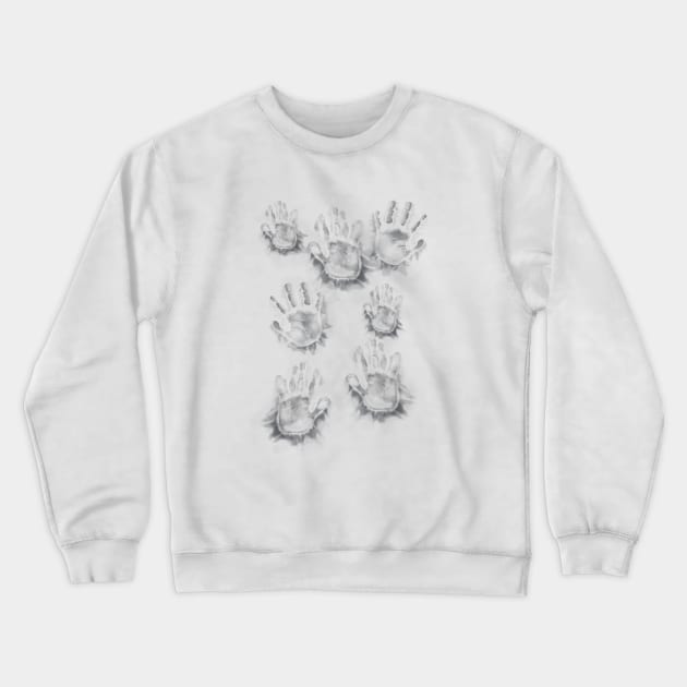 Hand prints Crewneck Sweatshirt by Piercek25